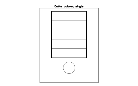 Preview of the Cable column, single symbol, block GYM_CB_COLUMN