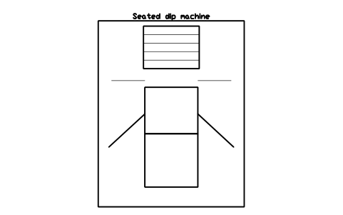 Preview of the Seated dip machine symbol, block GYM_CB_DIP
