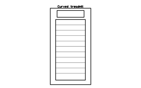 Preview of the Curved treadmill symbol, block GYM_FN_CURVED_TM