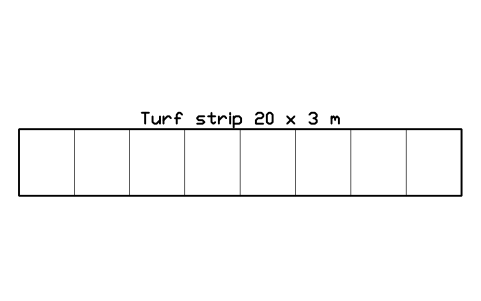 Preview of the Turf strip 20 x 3 m symbol, block GYM_FN_TURF_20M