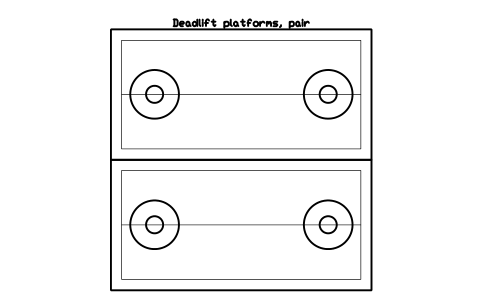 Preview of the Deadlift platforms, pair symbol, block GYM_FW_DEADLIFT_DOUBLE