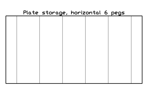 Preview of the Plate storage, horizontal 6 pegs symbol, block GYM_FW_PLATE_STORE