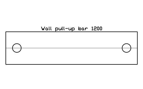 Preview of the Wall pull-up bar 1200 symbol, block GYM_FW_PULLUP_WALL