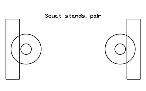 Preview of the Squat stands, pair symbol, block GYM_FW_SQUAT_STANDS