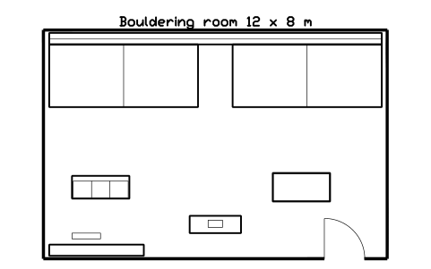Preview of the Bouldering room 12 x 8 m symbol, block GYM_LY_BOULDER_12X8