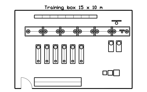 Preview of the Training box 15 x 10 m symbol, block GYM_LY_CROSSFIT_15X10