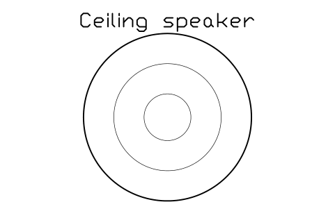 Preview of the Ceiling speaker symbol, block GYM_MK_CEILING_SPEAKER