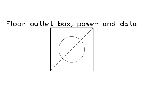 Preview of the Floor outlet box, power and data symbol, block GYM_MK_FLOOR_BOX