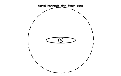 Preview of the Aerial hammock with floor zone symbol, block GYM_PM_AERIAL_HAMMOCK