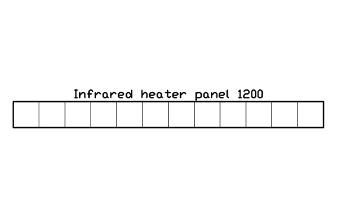 Preview of the Infrared heater panel 1200 symbol, block GYM_PM_IR_HEATER