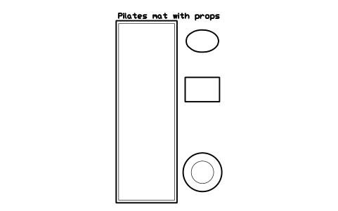 Preview of the Pilates mat with props symbol, block GYM_PM_MAT_PROPS