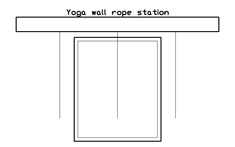 Preview of the Yoga wall rope station symbol, block GYM_PM_YOGA_WALL