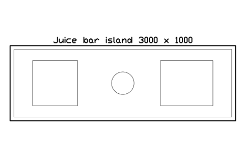 Preview of the Juice bar island 3000 x 1000 symbol, block GYM_RB_JUICE_ISLAND