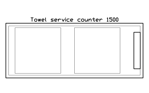 Preview of the Towel service counter 1500 symbol, block GYM_RB_TOWEL_COUNTER