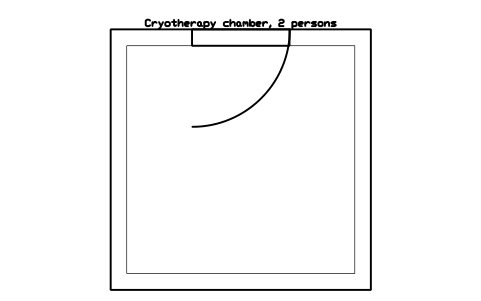 Preview of the Cryotherapy chamber, 2 persons symbol, block GYM_RC_CRYO