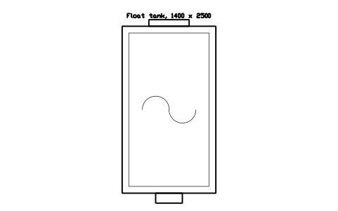 Preview of the Float tank, 1400 x 2500 symbol, block GYM_RC_FLOAT_TANK