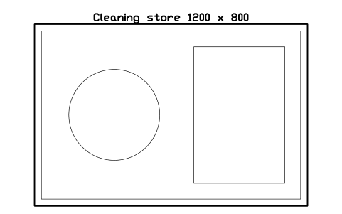 Preview of the Cleaning store 1200 x 800 symbol, block GYM_SP_CLEANING_STORE