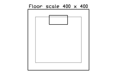 Preview of the Floor scale 400 x 400 symbol, block GYM_SP_FLOOR_SCALE