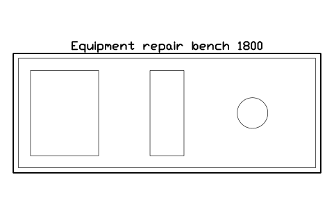 Preview of the Equipment repair bench 1800 symbol, block GYM_SP_REPAIR_BENCH