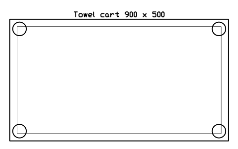 Preview of the Towel cart 900 x 500 symbol, block GYM_SP_TOWEL_CART
