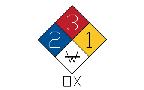 Preview of the Hazard diamond, W and OX symbol, block NFP_DIAMOND_W_OX
