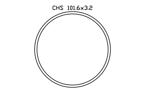 CHS 101.6x3.2 sembolünün önizlemesi, blok SEC_CHS101.6X3.2