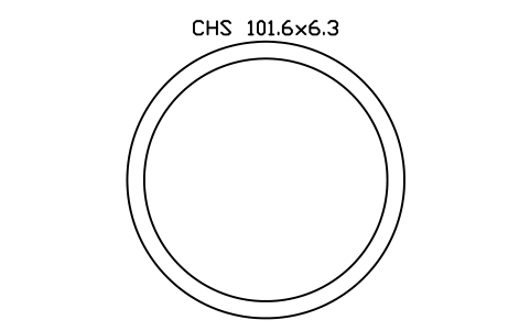 CHS 101.6x6.3 sembolünün önizlemesi, blok SEC_CHS101.6X6.3