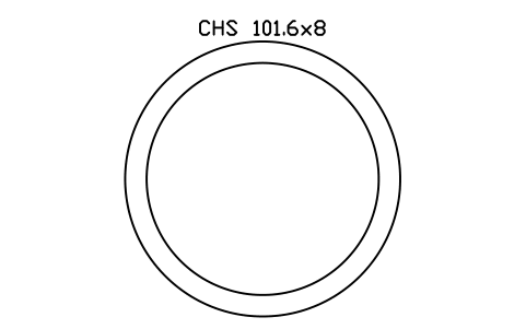 CHS 101.6x8 sembolünün önizlemesi, blok SEC_CHS101.6X8