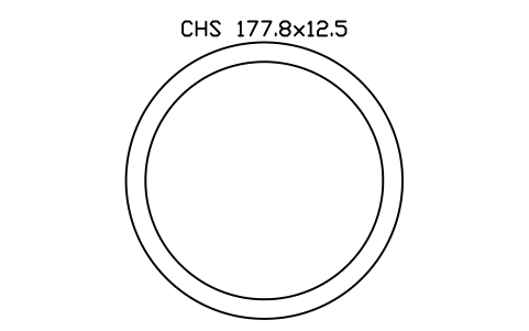 CHS 177.8x12.5 sembolünün önizlemesi, blok SEC_CHS177.8X12.5