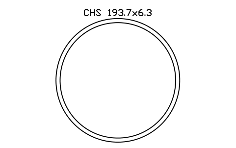 CHS 193.7x6.3 sembolünün önizlemesi, blok SEC_CHS193.7X6.3