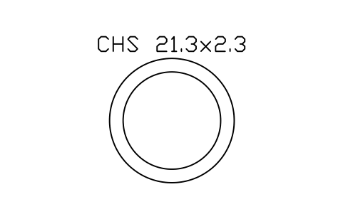 CHS 21.3x2.3 sembolünün önizlemesi, blok SEC_CHS21.3X2.3