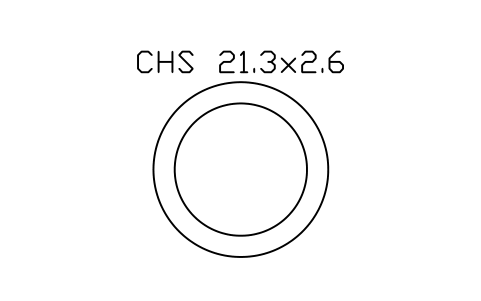 CHS 21.3x2.6 sembolünün önizlemesi, blok SEC_CHS21.3X2.6