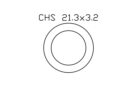 CHS 21.3x3.2 sembolünün önizlemesi, blok SEC_CHS21.3X3.2