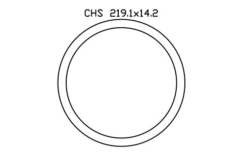 CHS 219.1x14.2 sembolünün önizlemesi, blok SEC_CHS219.1X14.2