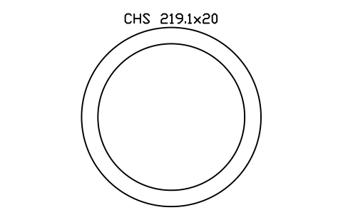CHS 219.1x20 sembolünün önizlemesi, blok SEC_CHS219.1X20