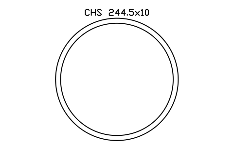 CHS 244.5x10 sembolünün önizlemesi, blok SEC_CHS244.5X10
