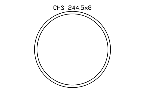 CHS 244.5x8 sembolünün önizlemesi, blok SEC_CHS244.5X8