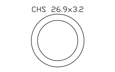 CHS 26.9x3.2 sembolünün önizlemesi, blok SEC_CHS26.9X3.2