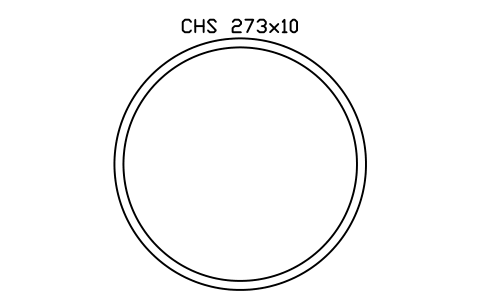 CHS 273x10 sembolünün önizlemesi, blok SEC_CHS273X10