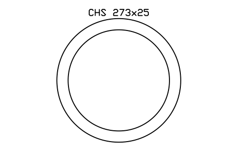 CHS 273x25 sembolünün önizlemesi, blok SEC_CHS273X25