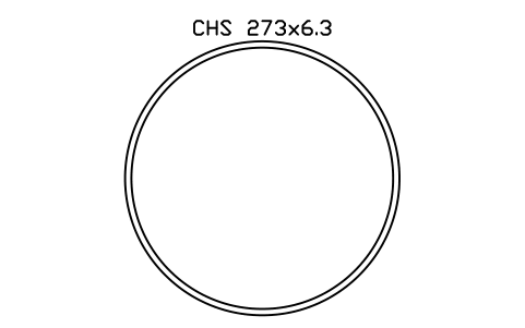 CHS 273x6.3 sembolünün önizlemesi, blok SEC_CHS273X6.3