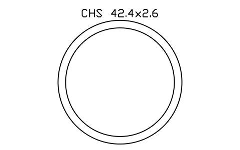 CHS 42.4x2.6 sembolünün önizlemesi, blok SEC_CHS42.4X2.6