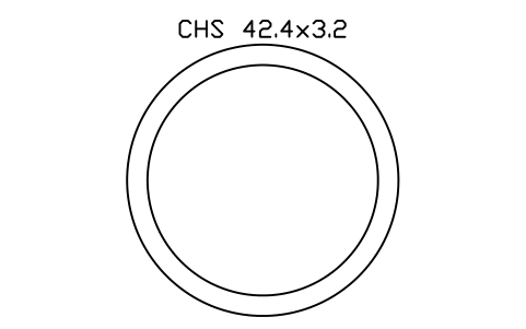 CHS 42.4x3.2 sembolünün önizlemesi, blok SEC_CHS42.4X3.2