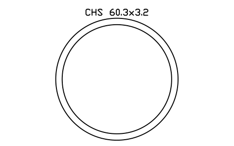 CHS 60.3x3.2 sembolünün önizlemesi, blok SEC_CHS60.3X3.2