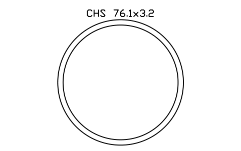 CHS 76.1x3.2 sembolünün önizlemesi, blok SEC_CHS76.1X3.2