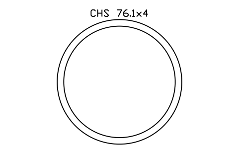 CHS 76.1x4 sembolünün önizlemesi, blok SEC_CHS76.1X4
