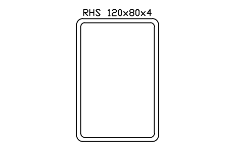 RHS 120x80x4 sembolünün önizlemesi, blok SEC_RHS120X80X4