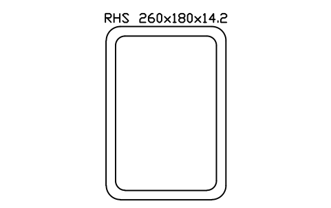 RHS 260x180x14.2 sembolünün önizlemesi, blok SEC_RHS260X180X14.2