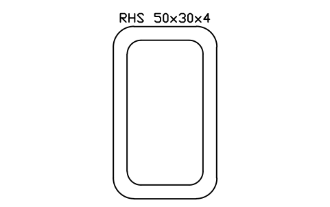 RHS 50x30x4 sembolünün önizlemesi, blok SEC_RHS50X30X4