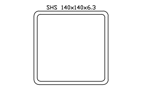 SHS 140x140x6.3 sembolünün önizlemesi, blok SEC_SHS140X6.3